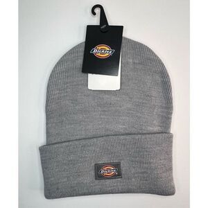 NWT Dickies Basic Grey Warm Stretchy Beanie Style Hat